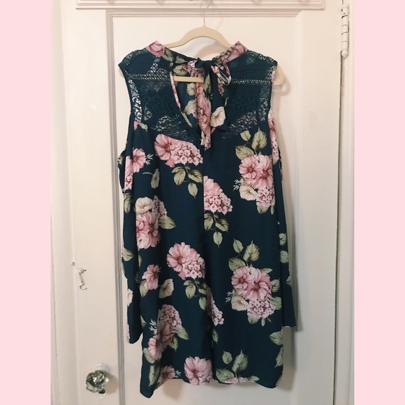 XHILARATION Floral Open Shoulder Dress - Picture 4 of 5